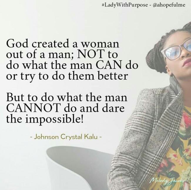 Lady with purpose 