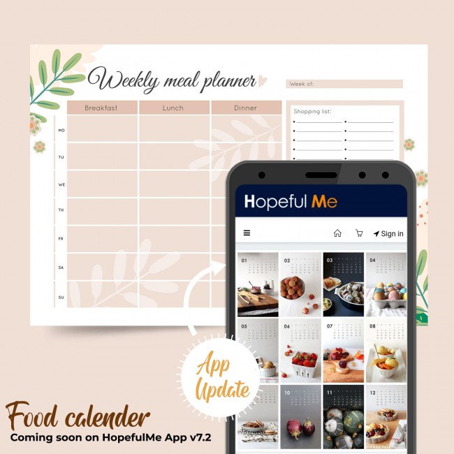 Food Calendar feature 