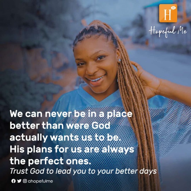 GOD'S PERFECT PLAN FOR US