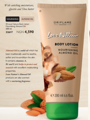 Almond oil body lotion