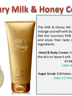 Oriflame milk and gold cream